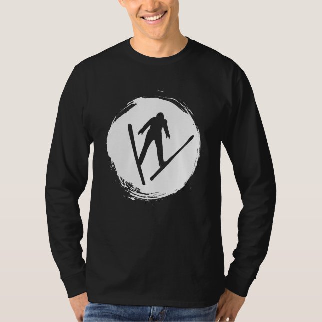 ski jumping ski flying ski vacation winter sports  t shirt (Framsida)