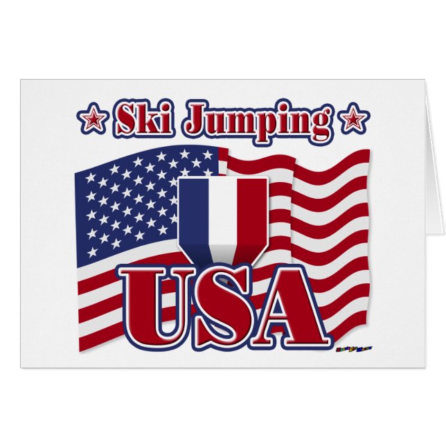 Ski Jumping USA Hälsningskort (Framsidan Horizontal)