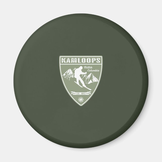 Ski Kamloops British Columbia Magnet (Framsidan)