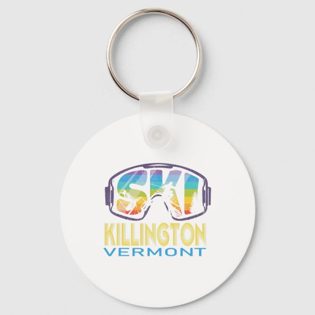 Ski Killington Vermont Skiing Vacation Nyckelring (Framsida)