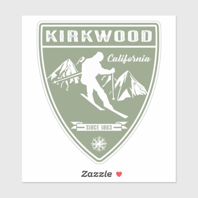 Ski Kirkwood California Klistermärken (Ark)