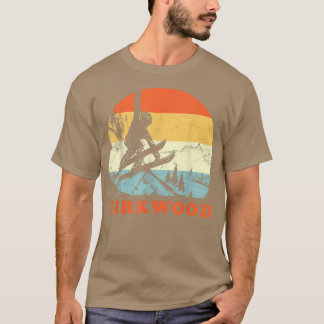 Ski Kirkwood, California Vintage Retro Snö Sking T Shirt