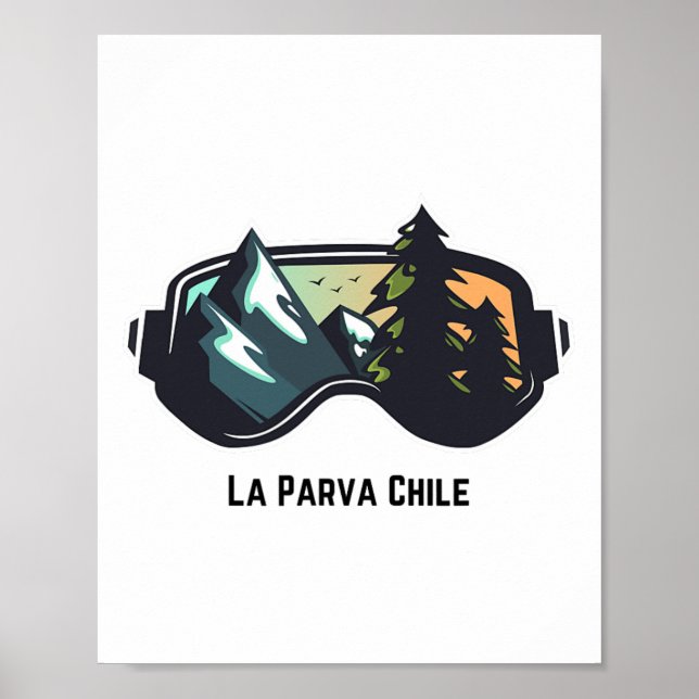 Ski La Parva Chile Mountain Skiing till Manar och  Poster (Framsidan)