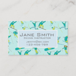 Ski-läraren i det moderna trendiget visitkort