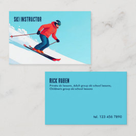 Ski Lessons Instructor Visitkort