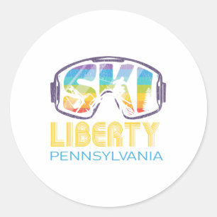 Ski Liberty Pennsylvania Skiing Vacation Runt Klistermärke
