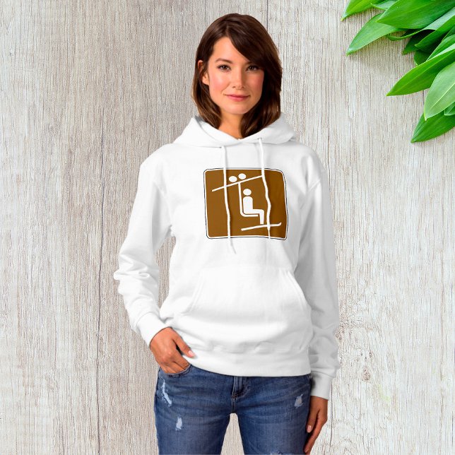 Ski Lift Symbol Rustic Winter Sports Icon T Shirt (Skapare uppladdad)
