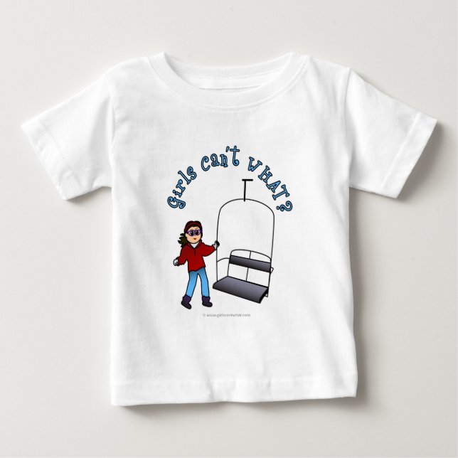 Ski Liftie Girl Tee Shirt (Framsida)