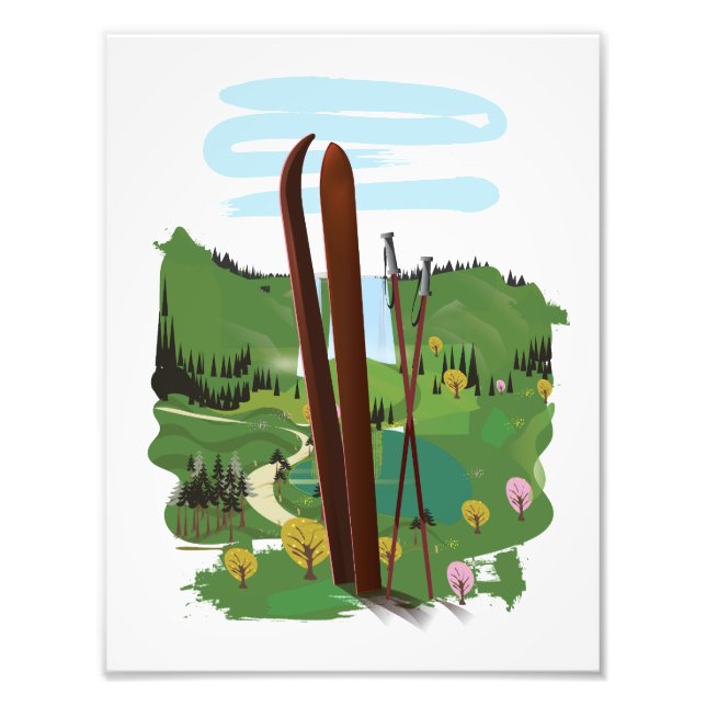 Ski liggande fototryck (Framsidan)