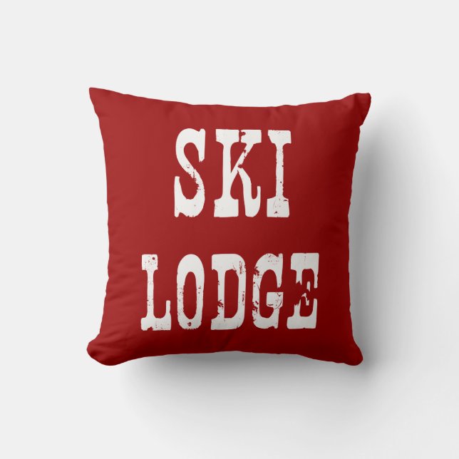 Ski Lodge Red Kudde (Framsida)