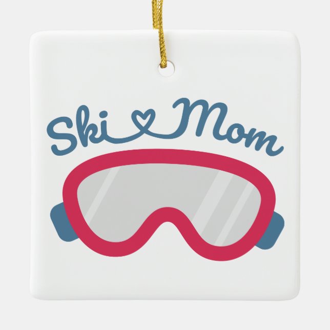 Ski Mamma Julgransprydnad Keramik (Framsida)