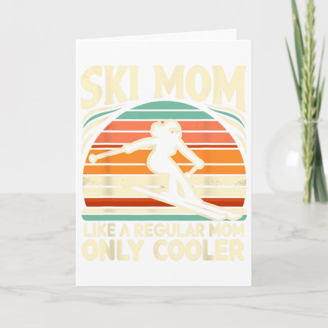 Ski Mamma som ett vanligt Mamma-schackande schackb Kort (Framsida)