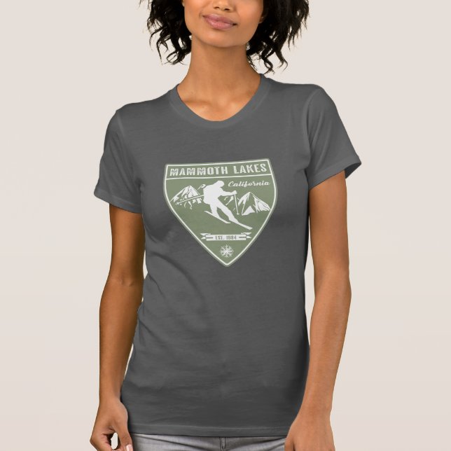 Ski Mammoth Sjöar Kalifornien T Shirt (Framsida)