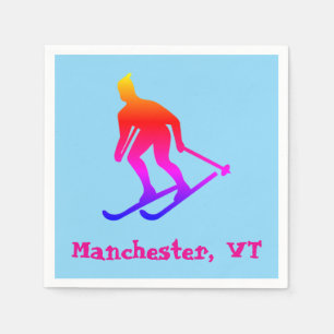 Ski Manchester, VT (byn Öster Kusten Skiing) Pappersservett