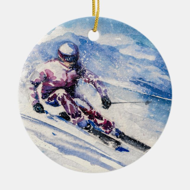 Ski-Märkre/Ornament Julgransprydnad Keramik (Framsidan)