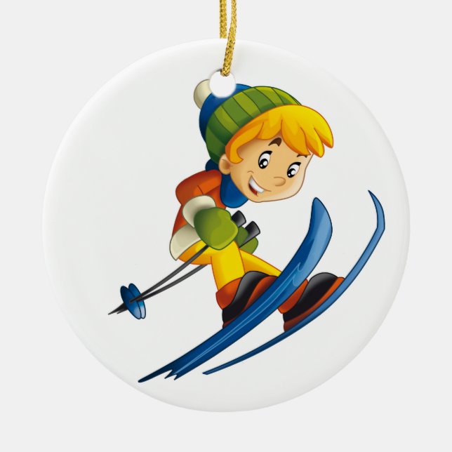Ski-Märkre/Ornament Julgransprydnad Keramik (Framsidan)
