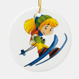 Ski-Märkre/Ornament Julgransprydnad Keramik