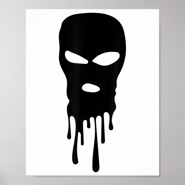 Ski Mask Balaclava Bandit Mask Robber Mask Hip hop Poster (Framsidan)