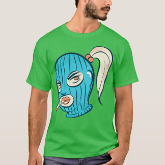 Ski Mask Girl Rökning T Shirt