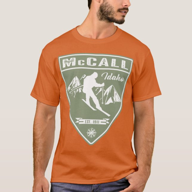 Ski McCall Idaho T Shirt (Framsida)