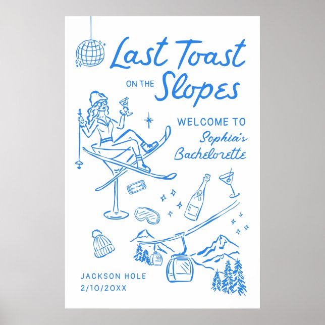 Ski Möhippa Après Ski Välkomstaffisch Poster (Framsidan)