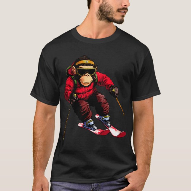 Ski monkey T-Shirt (Framsida)