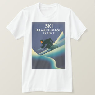 Ski Mont Blanc Frankrike T Shirt