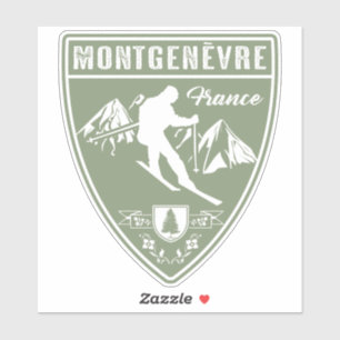 Ski Montgenevre Frankrike Klistermärken