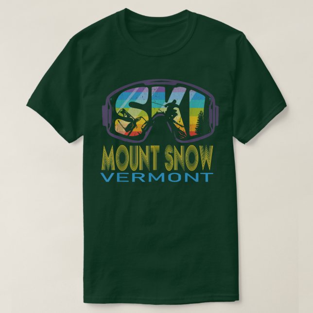 Ski Mount Snö Vermont Skiing Vacation T Shirt (Design framsida)