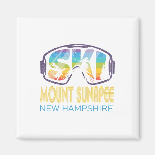 Ski Mount Sunapee New Hampshire Skiing Vacation Magnet (Framsidan)