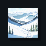 Ski Mountain Watercolor Canvastryck<br><div class="desc">Kanvastrycket Ski Mountain Watercolor!</div>