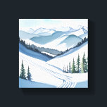 Ski Mountain Watercolor Canvastryck<br><div class="desc">Kanvastrycket Ski Mountain Watercolor!</div>