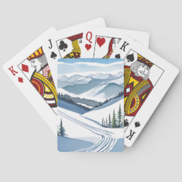 Ski Mountain Watercolor Casinokort