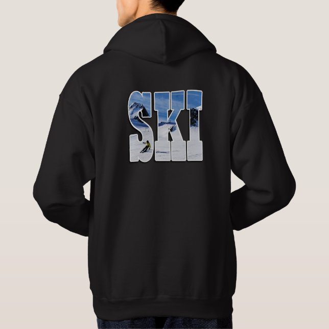 SKI Mountain  Winter Sports  Design Hoodie (Baksida)