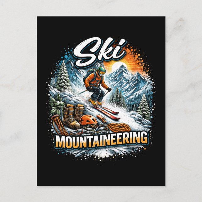 Ski Mountaineering Vykort (Framsida)