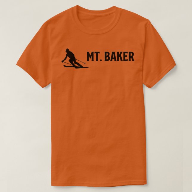 Ski Mt Baker Mount Baker Ski Area Skiing T Shirt (Design framsida)