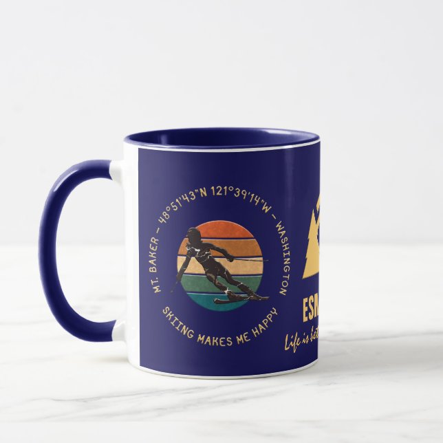 Ski Mt Baker, Washington - Dam Skier på Mörken Mugg (Vänster)