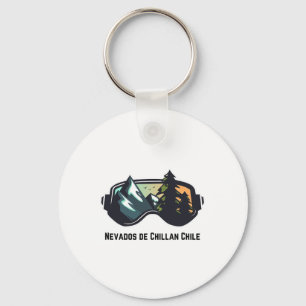 Ski Nevados De Chillan Chile Mountain Skiing T Man Nyckelring