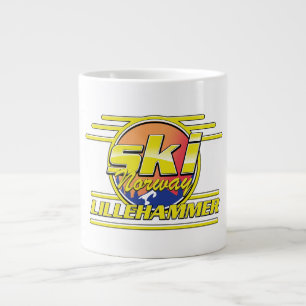 Ski Norge Lillehammer 80s vibe Jumbo Mugg