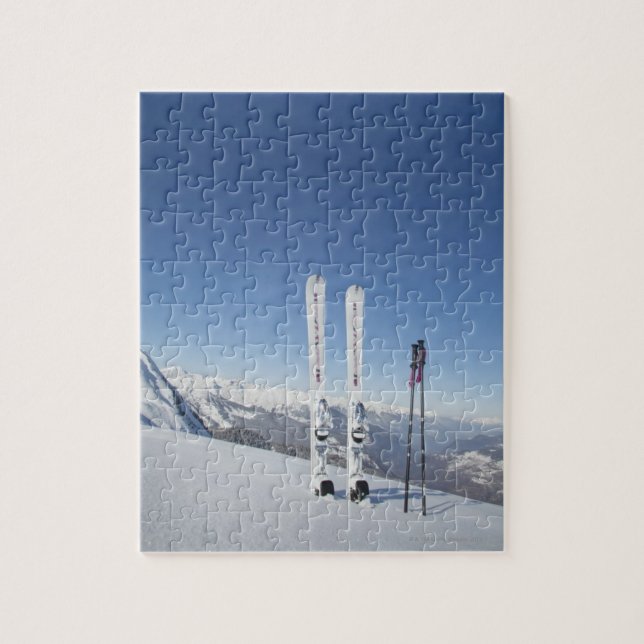 Ski- och skidpoler pussel (Vertikal)