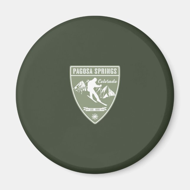 Ski Pagosa Vår Colorado Magnet (Framsidan)