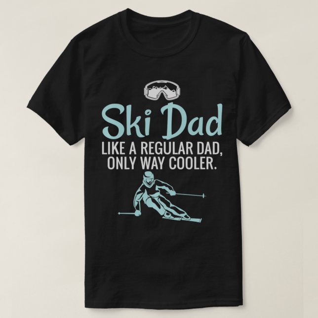 Ski Pappa Funny Cute Winter Skiing Gift Pullover T Shirt (Design framsida)