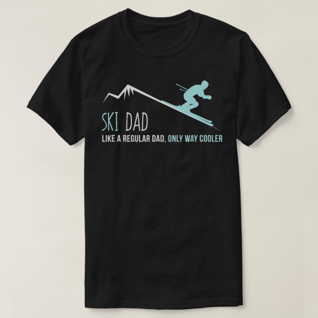 Ski Pappa Funny Cute Winter Skiing Gift T Shirt (Design framsida)
