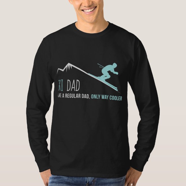 Ski Pappa Funny Cute Winter Skiing Gift T Shirt (Framsida)