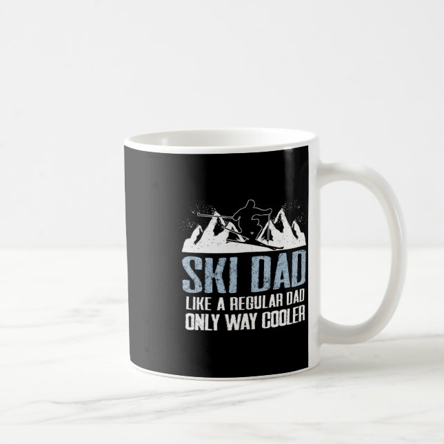 Ski Pappa Funny Skier Äventyr Skiing Älskare-citat Kaffemugg (Höger)