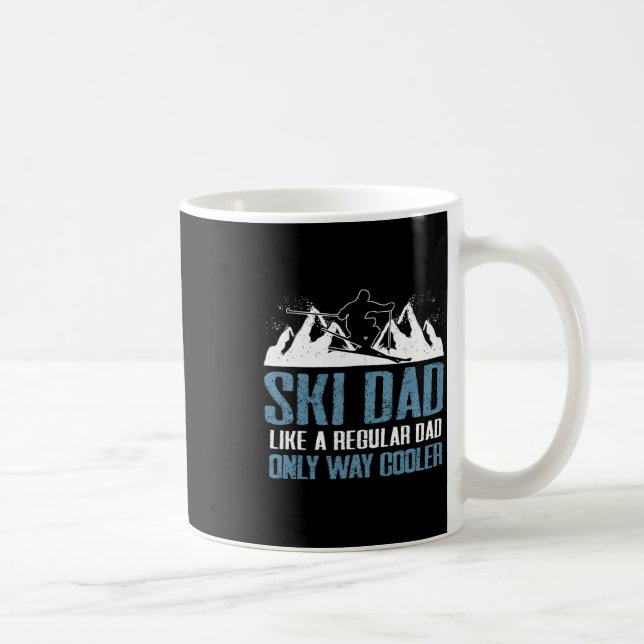 Ski Pappa Funny Skier Äventyr Skiing Älskare-citat Kaffemugg (Höger)
