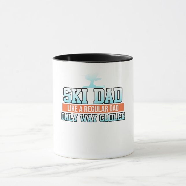 Ski Pappa Skiing Skier Snowboard Winter Sports Mugg (Center)