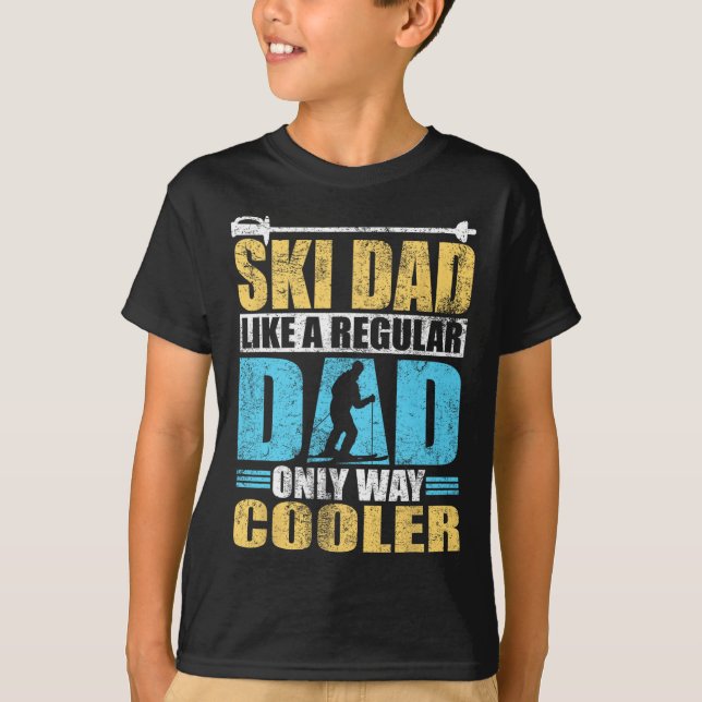 Ski Pappa som ett leksaksliknande schysst bara för T Shirt (Framsida)