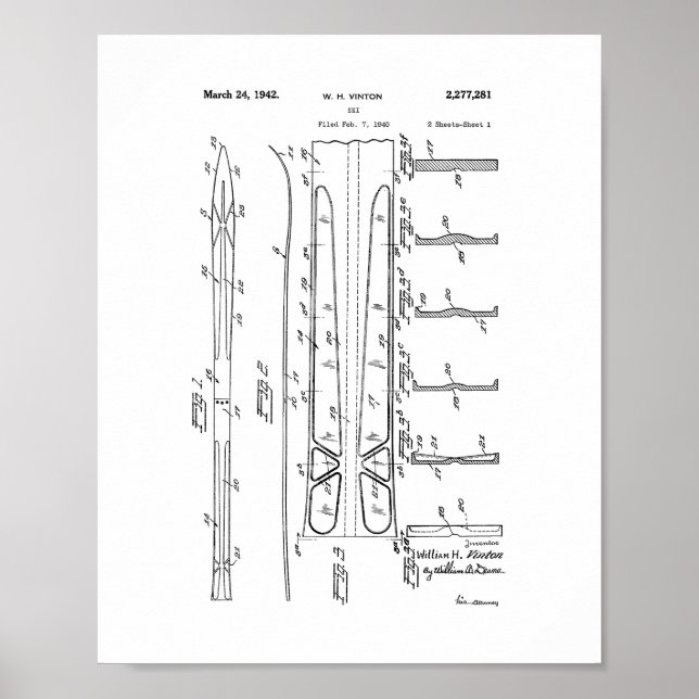 Ski Patent Poster (Framsidan)