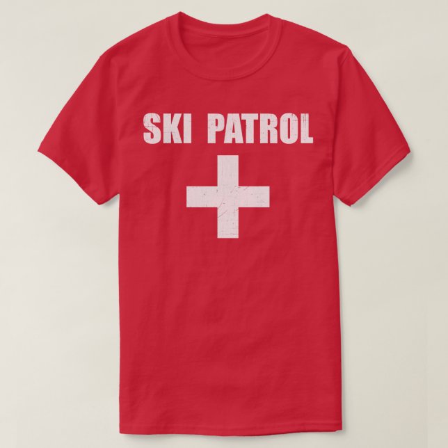 Ski Patrol Skiing First Aid Winter Hoodie Long Sle T Shirt (Design framsida)